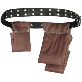 VEVOR Tool Belt, Adjusts from 29 Inches to 54 Inches, Polyester Heavy Duty Tool Pouch Bag, Detachable Tool Bag for Electrician, Carpenter, Handym