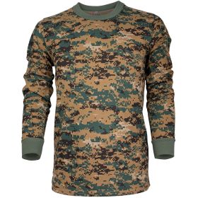 MENS LONG SLEEVE T SHIRT DIGITAL WOODLAND (Option: DIGITAL WOODLAND XXXL)