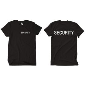SECURIT SHIRTY BLK T SHIRT (Option: SMALL LETTERING FRONT 3XL)