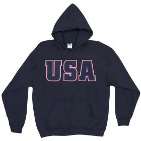 USA FLAG PULLOVER/HOOD SWEAT GREY (Option: XXXL)