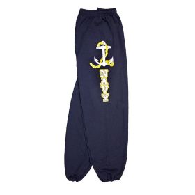 NAVY LOGO MENS SWEATPANT NAVY (Option: XL)