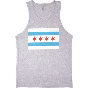 MENS T SHIRTANK T SHIRTOP GREY (Option: CHICAGO FLAG XXL)