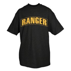RANGER T SHIRT BLACK/YELLOW IMPRINT (Option: XXL)