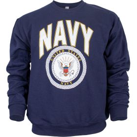 NAVY INSIGNIA SWEAT SHIRT NAVY (Option: XL)