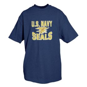 US NAVY SEALS T SHIRT (Option: NAVY BLUE S)