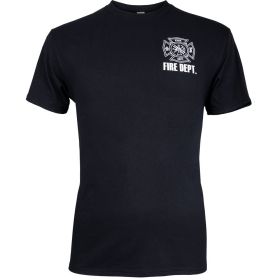 FIRE DPT SHIRT LOGO T SHIRT BLACK (Option: M)
