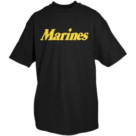 MARINES BLACK T SHIRT (Option: M)