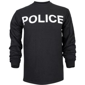 POLICE L/S T SHIRT (Option: BLACK 4XL)