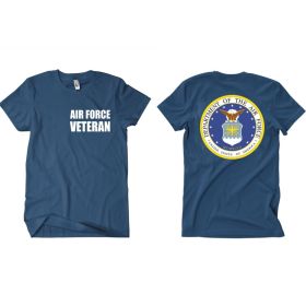 AIR FORCE VETERAN MEN'S T SHIRT NAVY (Option: L)