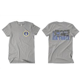 AIR FORCE WORDS MEN'S T SHIRT GREY (Option: L)