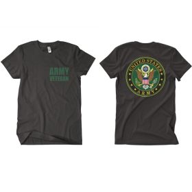 ARMY VETERAN MEN'S T SHIRT BLACK (Option: M)
