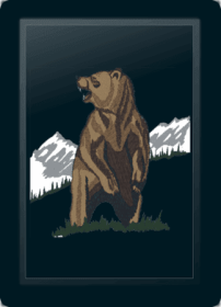 Bear-Standing Logo Panel (Logo Panel Size: 24" Panel for Xpression Gaming Chair Only)