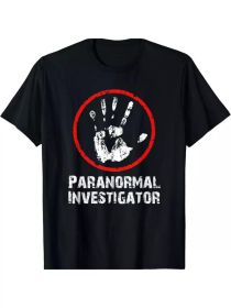 Men's Hunting Paranormal Investigator T-Shirt | 100% Cotton | Casual Round Neck | Bold (Color: Black, size: XL)