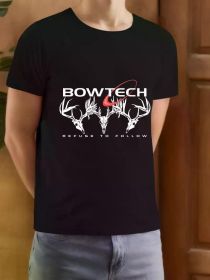 Bowtech Archery Bows Hunting Hunter Men'S Black T-Shirt (Color: Black, size: XXXL)