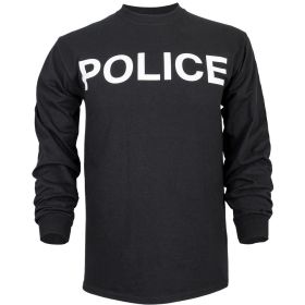 POLICE L/S T SHIRT (Option: BLACK XXL)