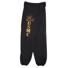 MARINES BULLDOG MENS SWEATPANT BLACK (Option: L)