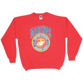 MARINES INSIGNIA SWEAT SHIRT RED (Option: L)