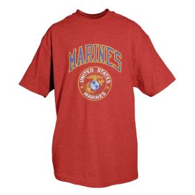 MARINES T SHIRT RED (Option: L)