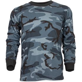 MENS LONG SLEEVE T SHIRT (Option: MIDNIGHT NAVY CAMO S)