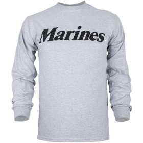 MARINES L/S T SHIRT (Option: GREY S)