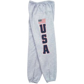 USA FLAG MENS SWEATPANT GREY (Option: L)