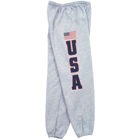 USA FLAG MENS SWEATPANT GREY (Option: M)