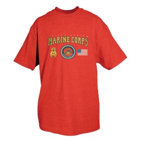 USMC W/LOGOS T SHIRT (Option: XXXL)