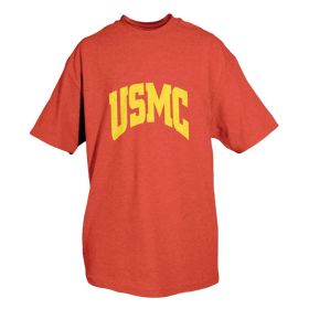 USMC RED T SHIRT W/YELL IMPRINT (Option: M)
